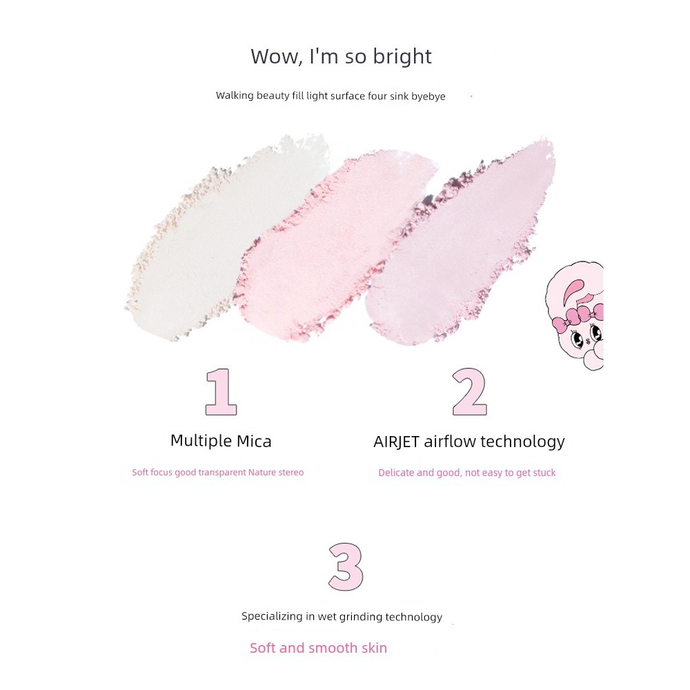 คอนทัวร์ ไฮไลท์ FLORTTE Monochrome Natural Brightening Facial Highlighter