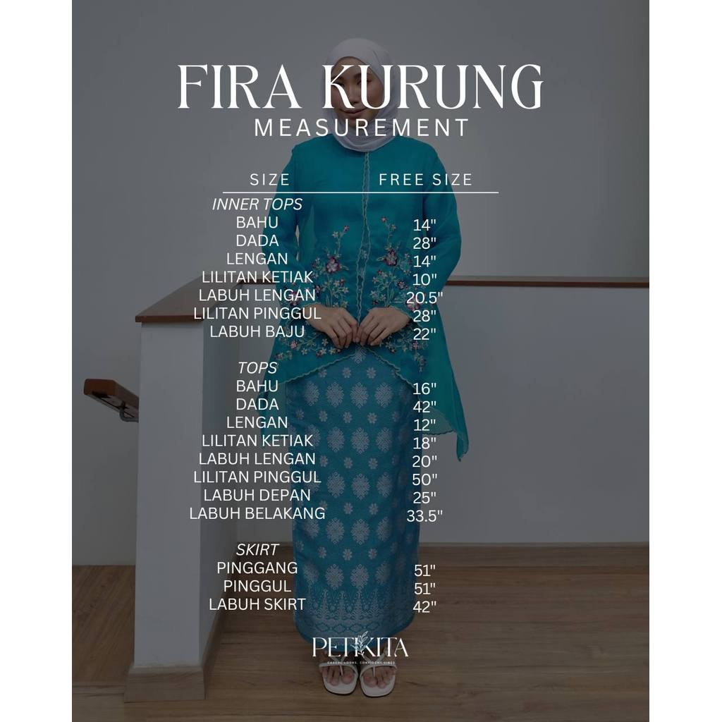 FIRA KURUNG BY PETKITA RAYA 2026 - TEAL