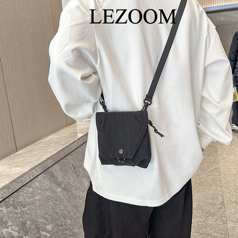 LEZOOM กระเป๋า Messenger ใบเล็กแนวตั้ง สะพายไหล่ลําลอง ใส่โทรศัพท์มือถือ