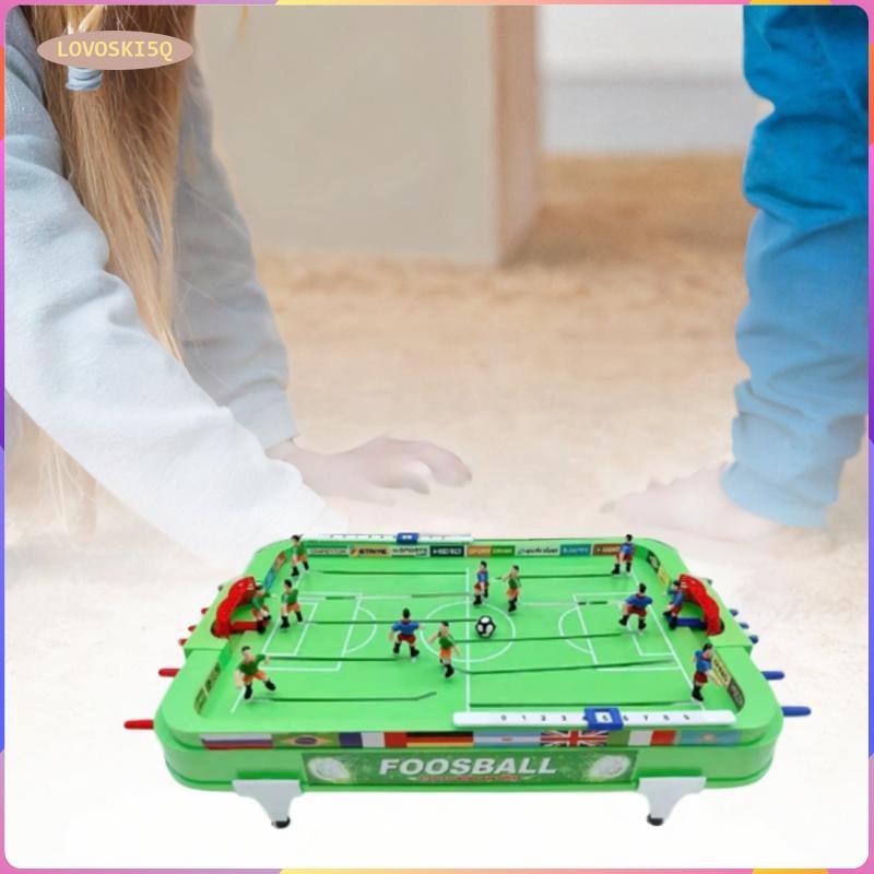 [lovoski5q] Tabletop Foosball Game Compact Desktop Football Game for Kids Adult Family