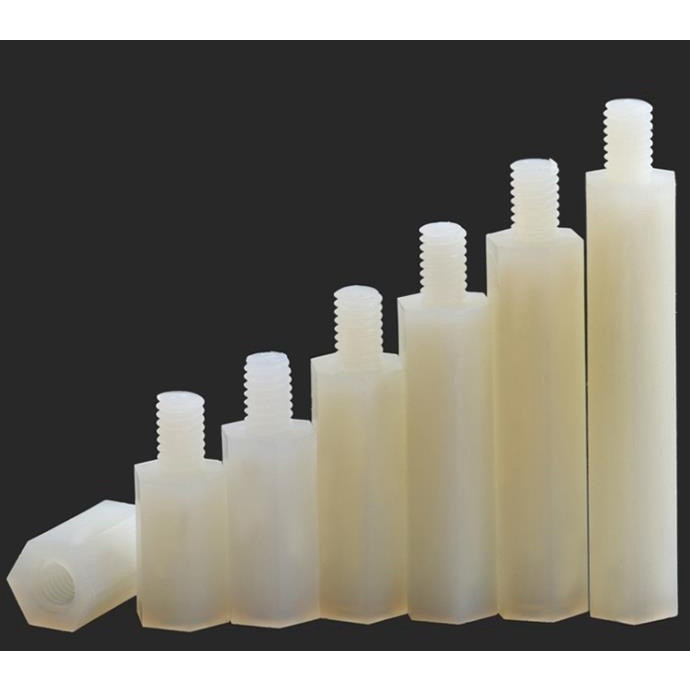 M4 M5 สีขาว Hex หกเหลี่ยมคอลัมน์ไนลอน Standoff Spacer คอลัมน์พลาสติก Spacing สกรูสําหรับ PCB เมนบอร์