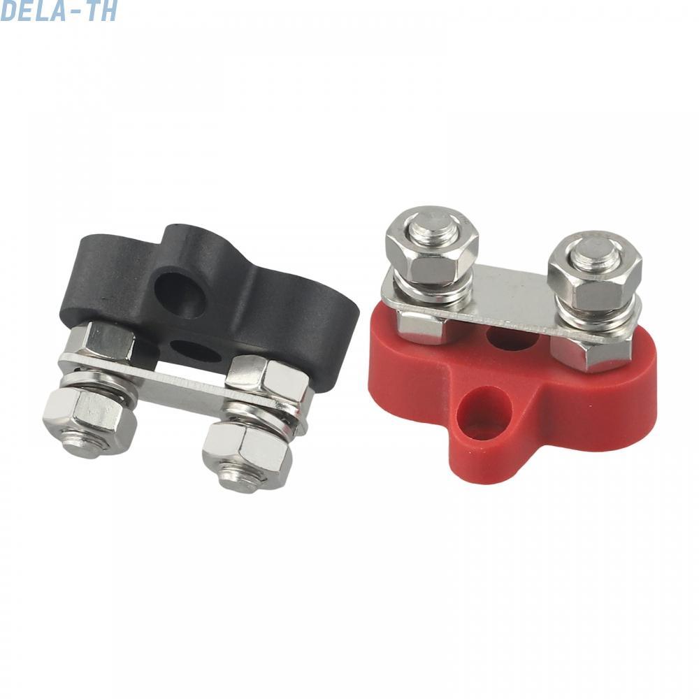 Battery Terminal Blocks Dual Connection 2PC M8 Bolt 12 48V for Car Marine Wiring