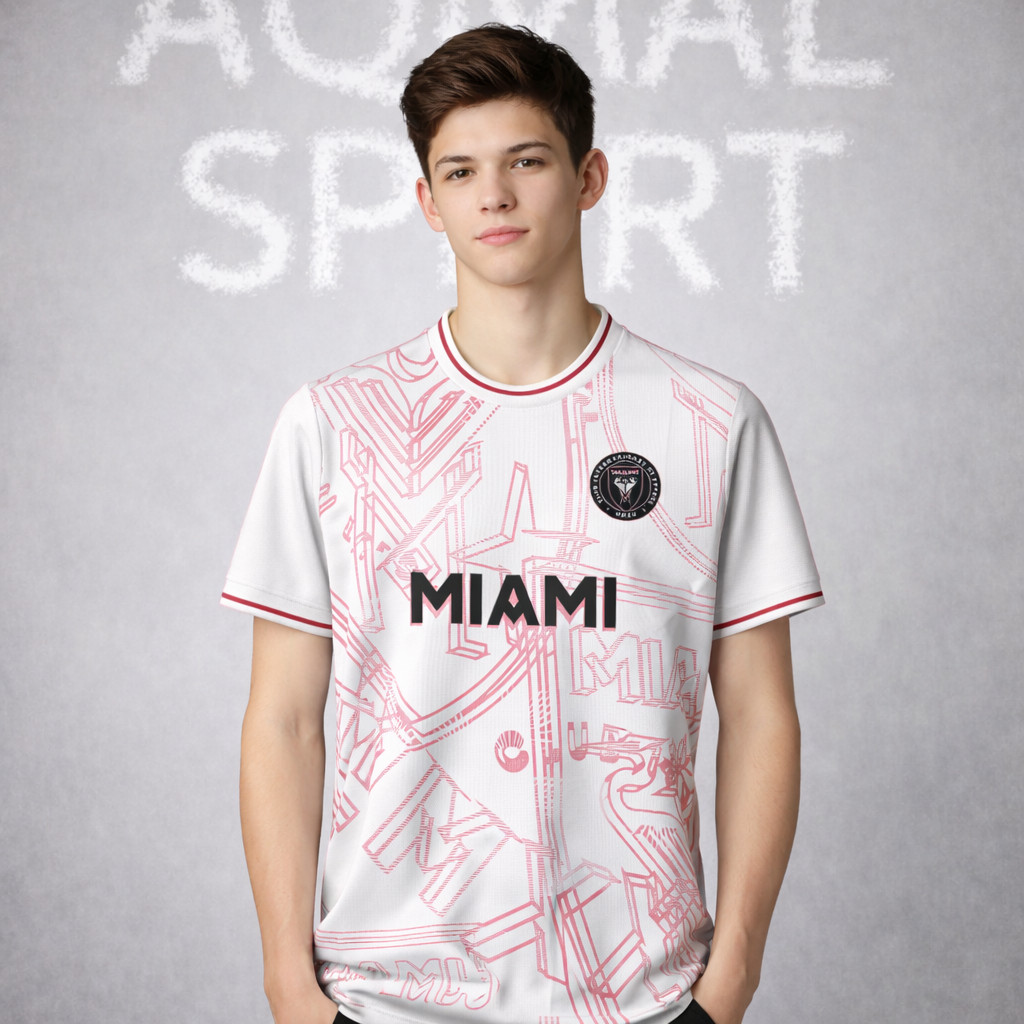 เสื้อเจอร์ซีย์แฟนๆ Inspired Inter Milan Miami Edition 2021–2025 พิมพ์เดี่ยว