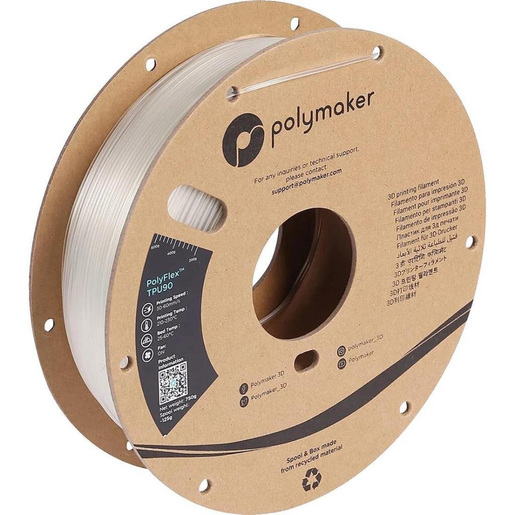 เส้น PolyFlex TPU90 ยี่ห้อ Polymaker เส้นพิมพ์สามมิติ 3D Filament 1.75mm 0.75KG
