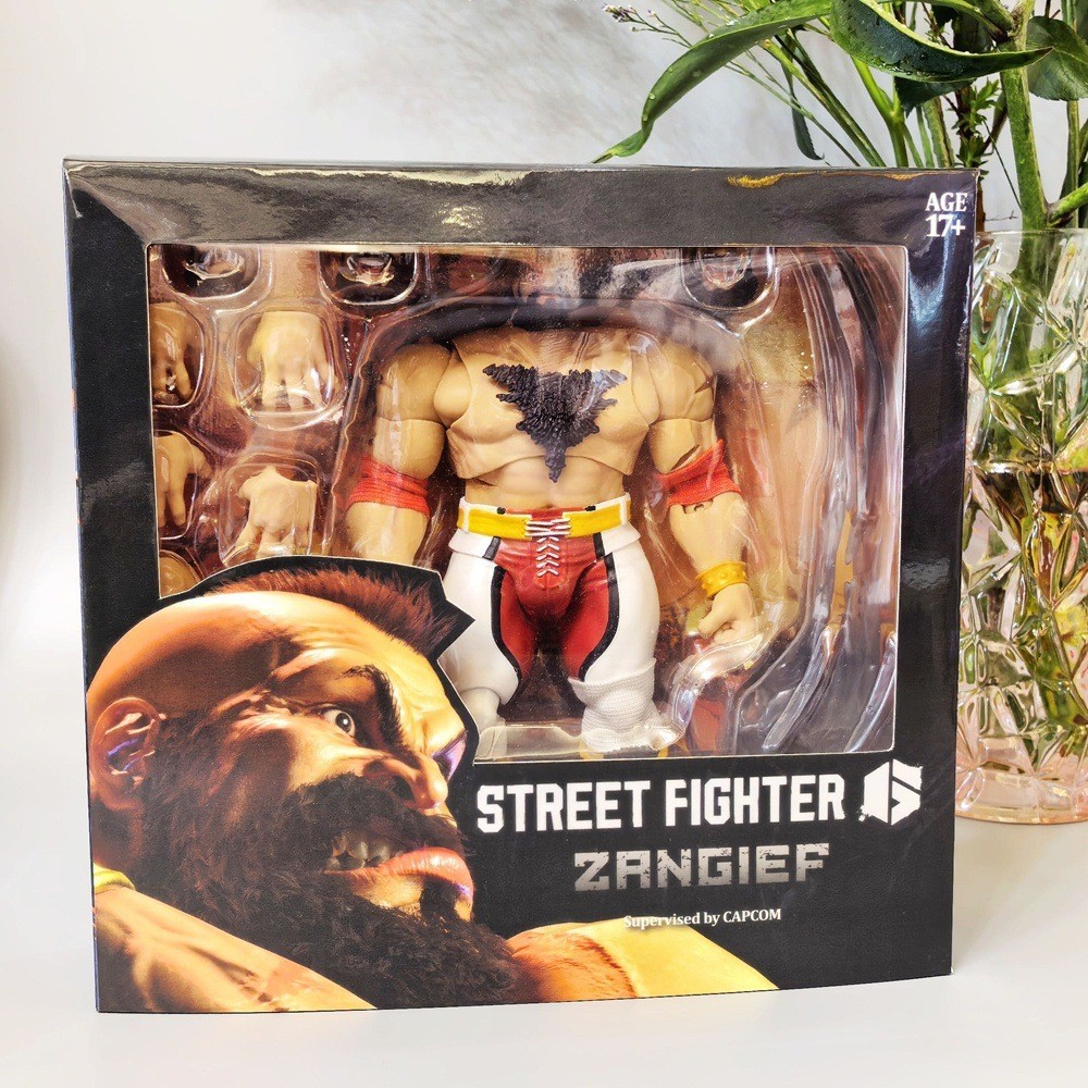 ในประเทศ ST Street Fighter 6 Sanjilf เกม Joint Action Figure รูปเดสก์ท็อปตกแต่งของขวัญ