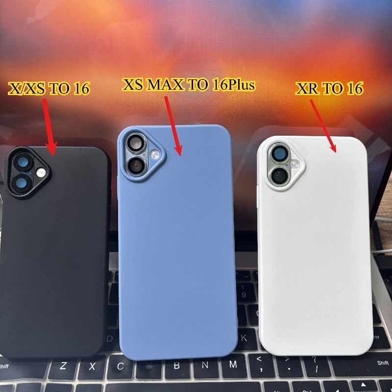 เคสโทรศัพท์ทันที 16/16 Plus + ชุดฟิล์มเลนส์เหมาะสําหรับ iPhone X XS Max XR แปลงเป็น iPhone 16/16 Plus ตอนนี้