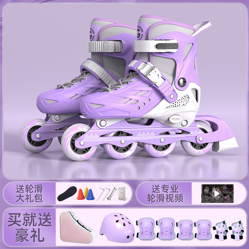 รองเท้าสเก็ตเด็กสำหรับอายุ 3-12 ปี ดีไซน์ใหม่ มาพร้อมระบบปรับได้ Flash Roller Skates 3.13