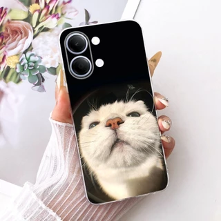 สําหรับ Vivo Y05 Y11d 2026 ใหม่ Elegant ดอกไม้แมวภาพวาดปลอก Vivo Y11D Y05 4G ซิลิโคนนุ่ม TPU เคสโทรศัพท์