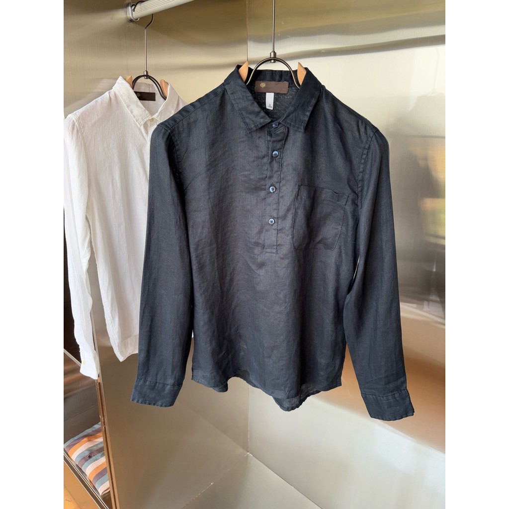 เสื้อเชิ้ตแขนยาวผู้ชาย ผ้าสบายระบายอากาศ สไตล์ Old Money