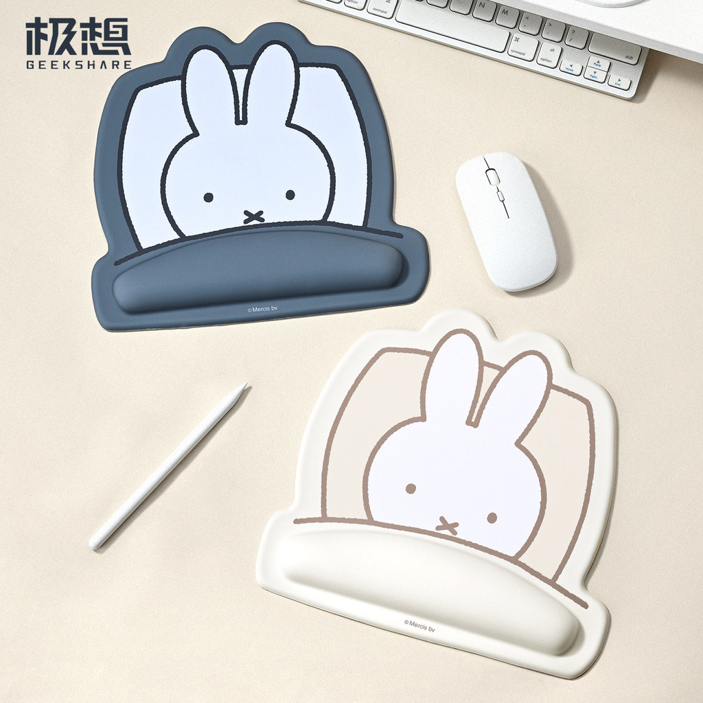 Geekshare Miffy Rabbit แผ่นรองเมาส์ดีไซน์ร่วมที่วางข้อมือ