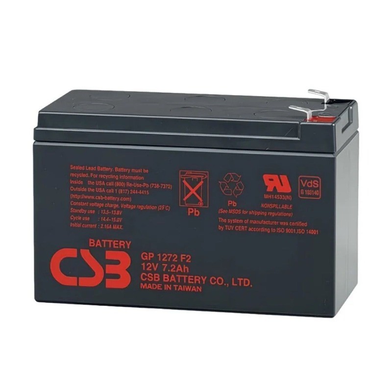 แบตเตอรี่ CSB รุ่น GP1272F2 / UPS1234WF2 / UPS12360F2 / GP12120F2 สำหรับระบบไฟ/ลิฟต์