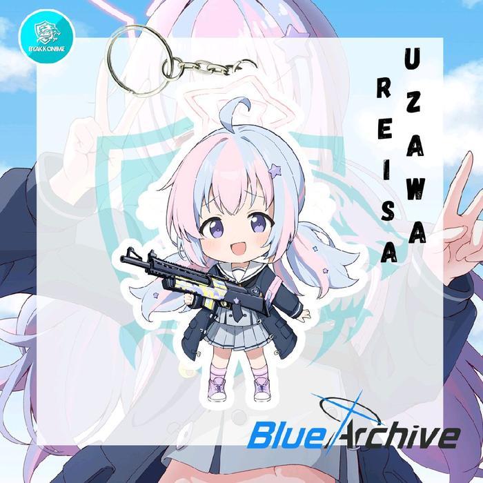 พวงกุญแจอะคริลิก เกม Blue Archive - Shiroko, Hoshino, Reisa, Mika, Rio Ganci Anime Akrilk - Reisa Uz