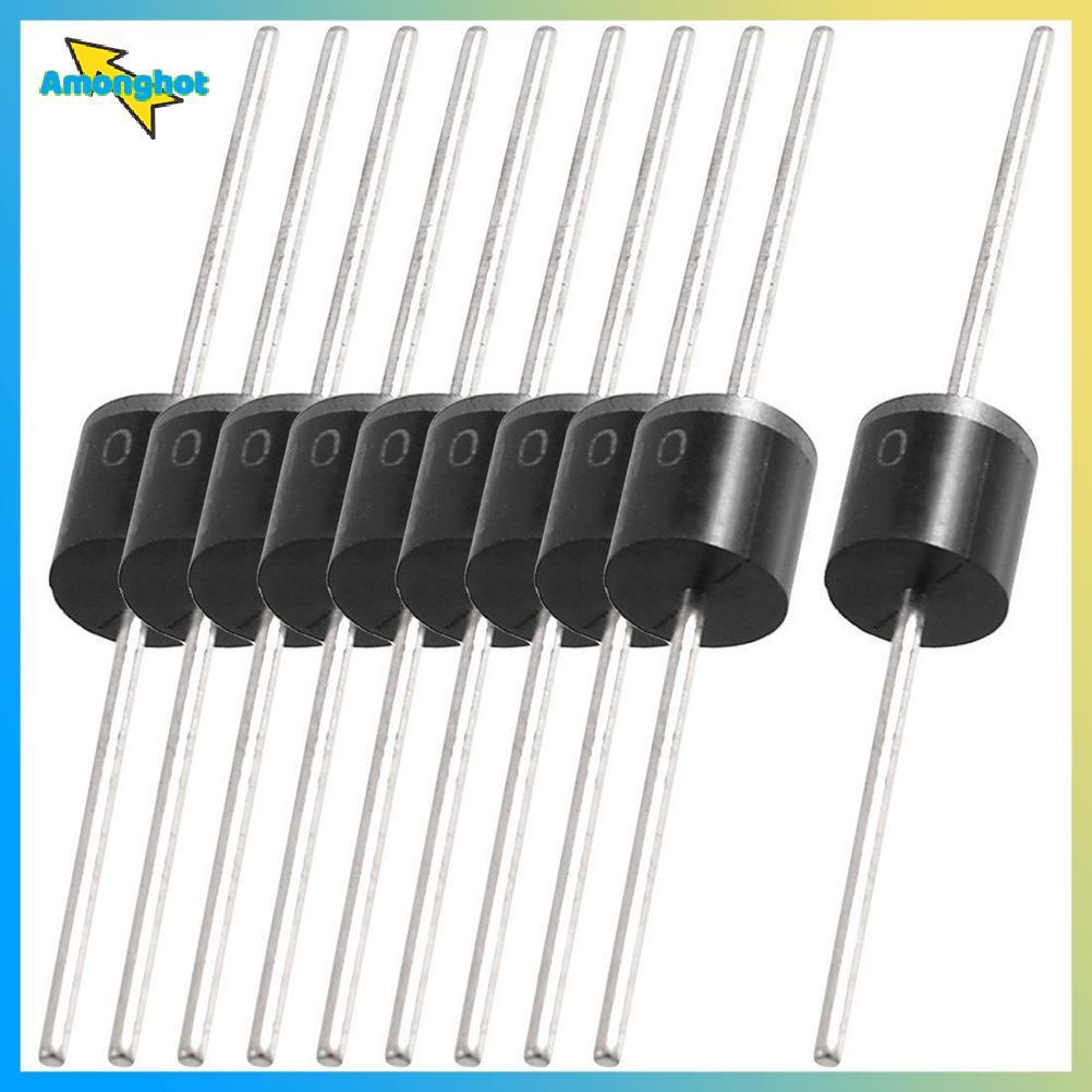 Amonghot> 20 ชิ้น 10A10 10Amp 1000V 10A 1KV R-6 MIC วัตถุประสงค์ทั่วไป Axial Rectifier Diodes ใหม่
