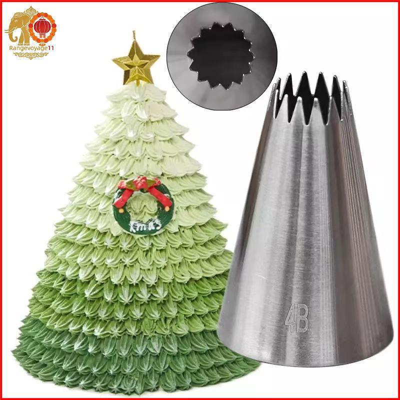 [RG1] 4B# Icing Piping หัวฉีดหัวฉีด Pastry Tips คุกกี้เครื่องมือตกแต่งเค้ก [th]