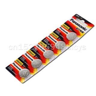 5 ชิ้น Panasonic CR2032 CR 2032 DL2032 ECR2032 BR2032 แบตเตอรี่ลิเธียม 3V Kalkulator Jam รีโมทคอนโทรล Mainan Tombol Sel