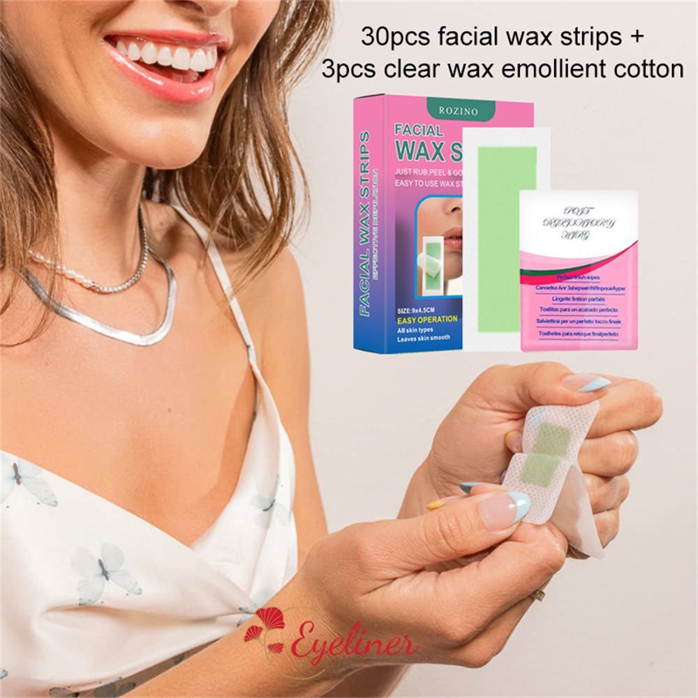 ROZINO Lip Depilating Wax Paper Facial Hair Removal Cream ทําซ้ําใช้ Labial Hair Removal Wax Paper แ