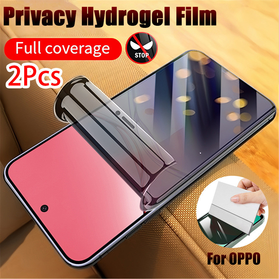 2Pcs กันเสือก ความเป็นส่วนตัวป้องกันหน้าจอ ฟิล์มนุ่มไม่แก้ว สำหรับ OPPO F9 F11 A3 A3X A3S A5 AX5 A6 