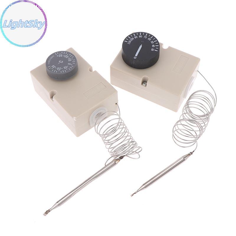 LightSky สําหรับอุปกรณ์ไฟฟ้าลูกบิดอุณหภูมิสวิทช์ Capillary Thermostat 50-300C 0-60C 0-50C 0-40C 30-1