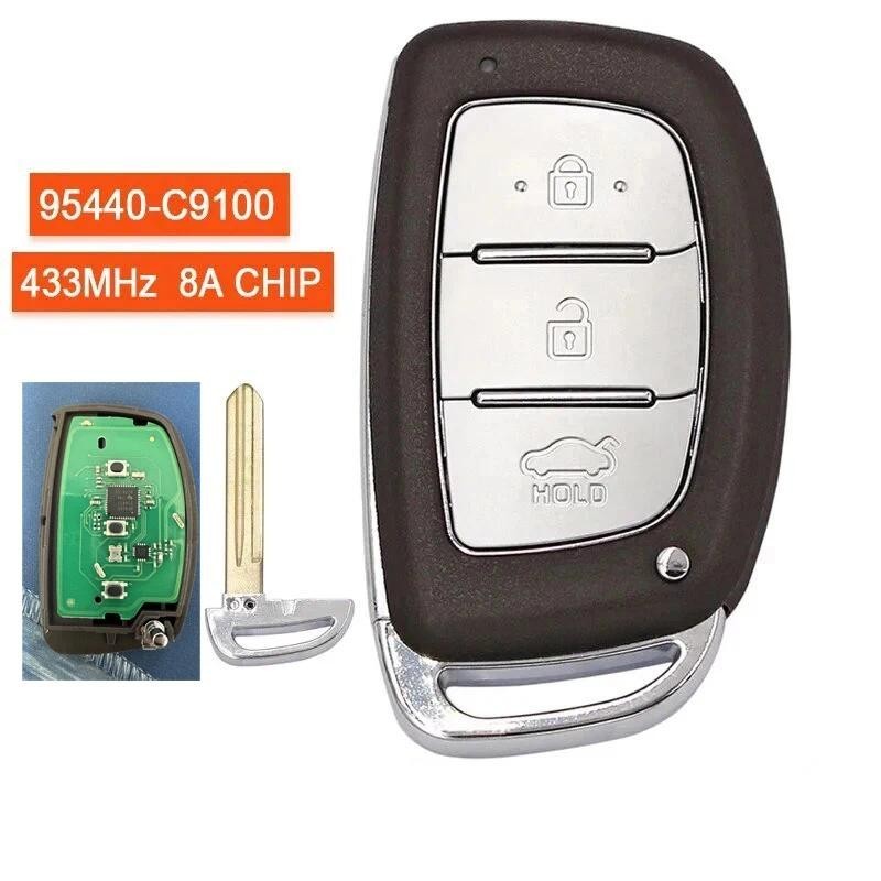 95440-C9100 Keyless Remote สําหรับ Hyundai IX25 Creta 2017 2018 2019 2020 433MHz 8A ชิป 3 ปุ่ม Fob ส