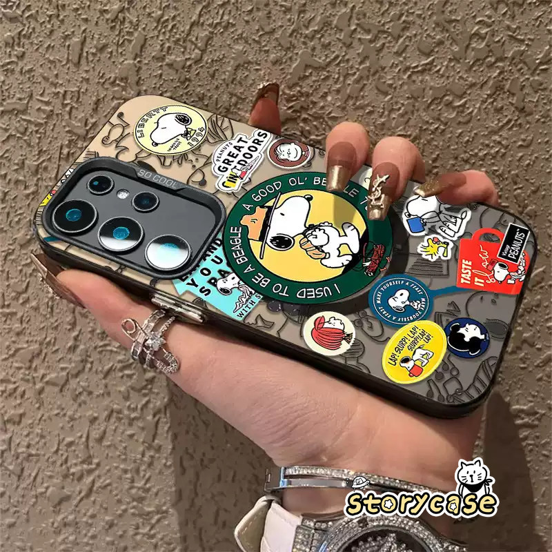 เหมาะสำหรับ OPPO Reno 16 14 15 11 8T 10 10 Pro 4F 5F 5 6 7Z 8Z 12 12F 13 13F 15F 13 14 15 Pro สติกเกอร์สไตล์เรโทร Snoopy