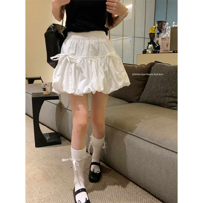 Morning Collar Original Quality Design Sense Bow Tie Pettiskirtกระโปรงหญิงสไตล์หวานดอกไม้ Bud 3.17