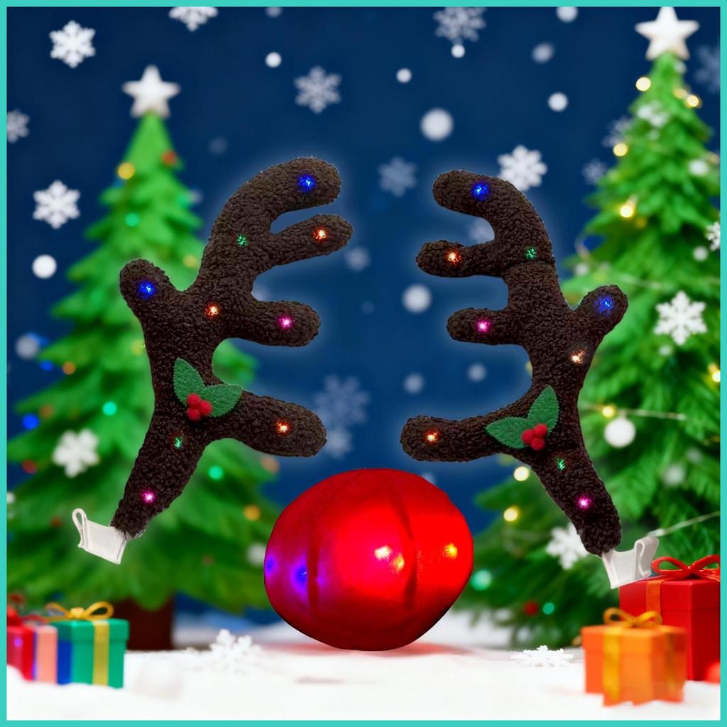 คริสต์มาส Reindeer สําหรับรถยนต์วันหยุดภายนอกยานยนต์ตกแต่ง Reindeer รถชุด Antlers สําหรับยานยนต์ Van