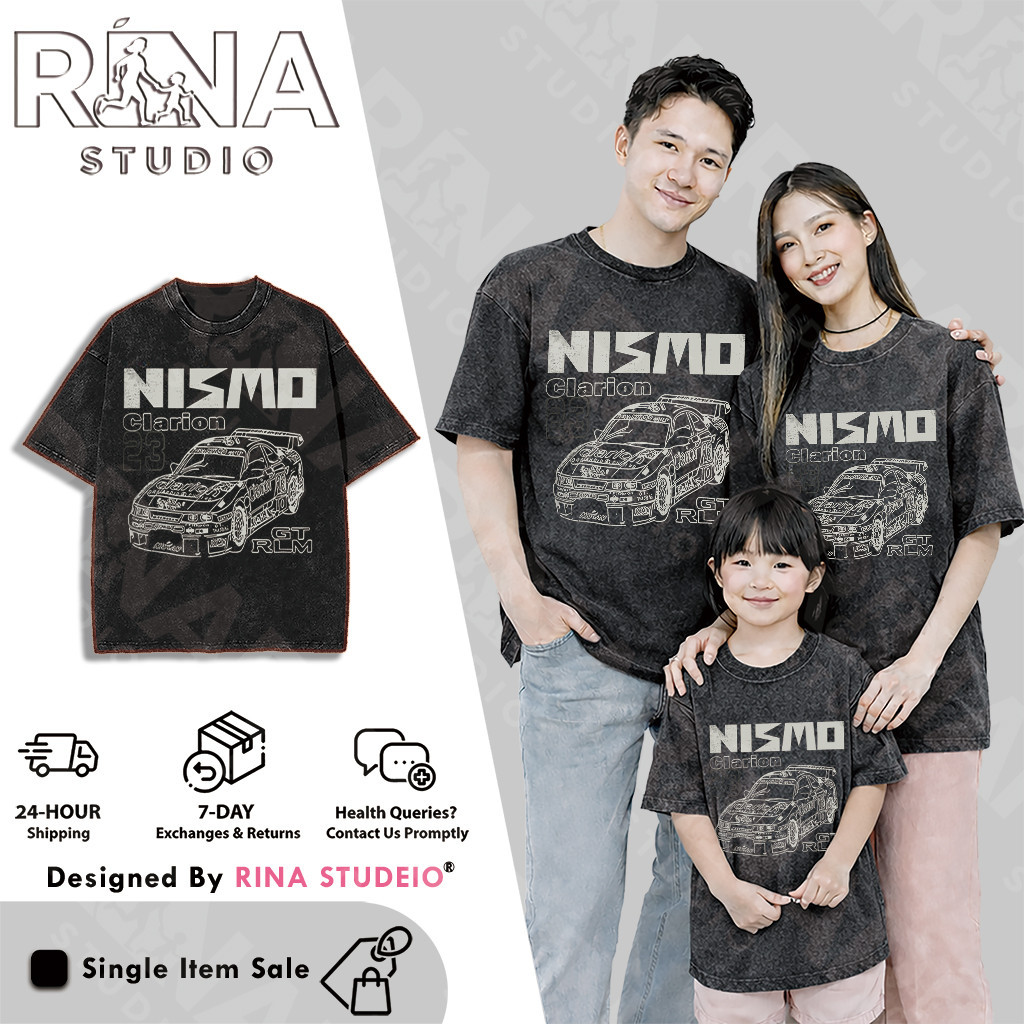 TOKYO เสื้อยืด Summer Casual Washed เสื้อยืด Family Travel 9