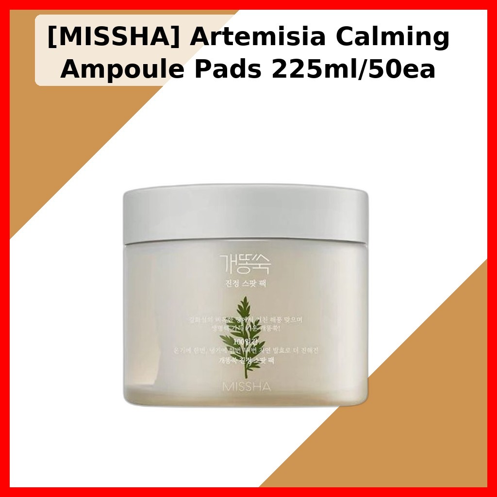 [MISSHA] Artemisia Calming Ampoule Pads 225ml/50ea / Korean Ampoule Pads / Skin Repair / ของแท้ 100%