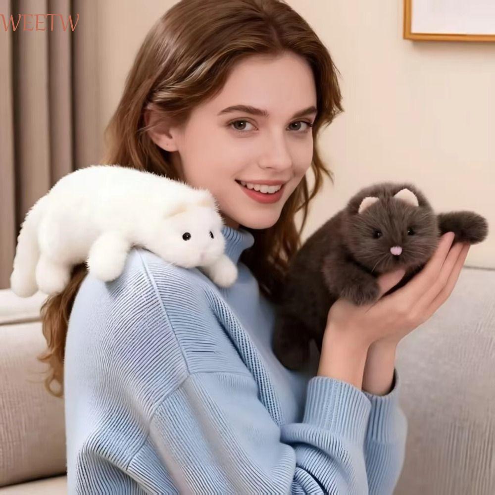 WEEKW ตุ๊กตา Ferret ตุ๊กตาของเล่น,ลักษณะเหมือนจริงนุ่มปุย Ferret ของเล่นตุ๊กตา,มาพร้อมกับตุ๊กตา 47 ซ