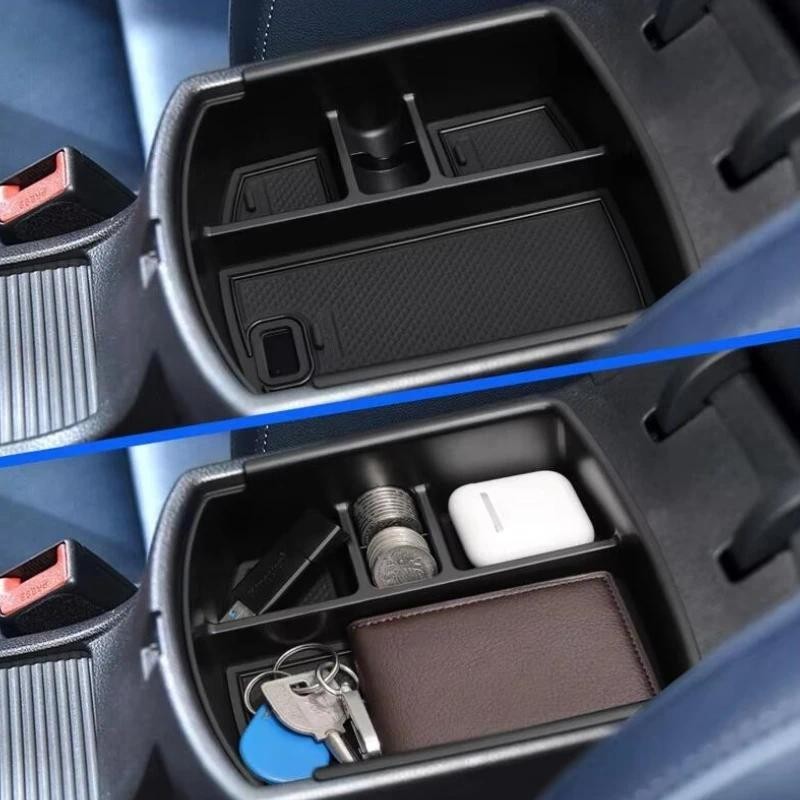 สําหรับ Hyundai I30 I30N 2021-2025 ABS สีดํารถที่วางแขนกล่องเก็บจัดเก็บถาดภายในรถอุปกรณ์เสริม (ขวา) 