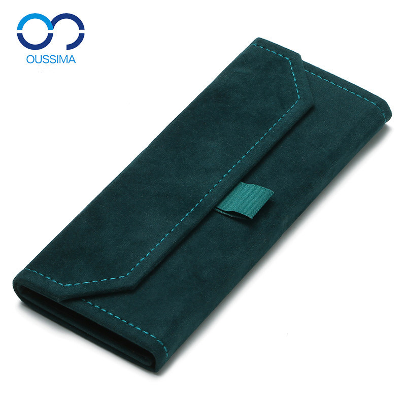 Ins Girl Triangle Retro Art Plush Glasses Case