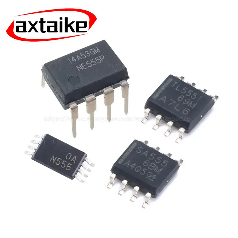 10PCS NE555 NE555P TLC555CP DIP-8 NE555DR SA555DR TLC555IDR NA555DR NE555PSR SE555DR SOIC-8 NE555PWR