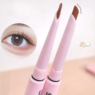 happy-girl: ปากกาดอลลี่อาย2หัว 2in1 เขียนง่าย ไฮไลท์ ไฮไลท์ดวงตาแบบ ดวงตากลมโตสไตล์เกาหลี กันน้ํากันเหงื่อ ติดทนนาน