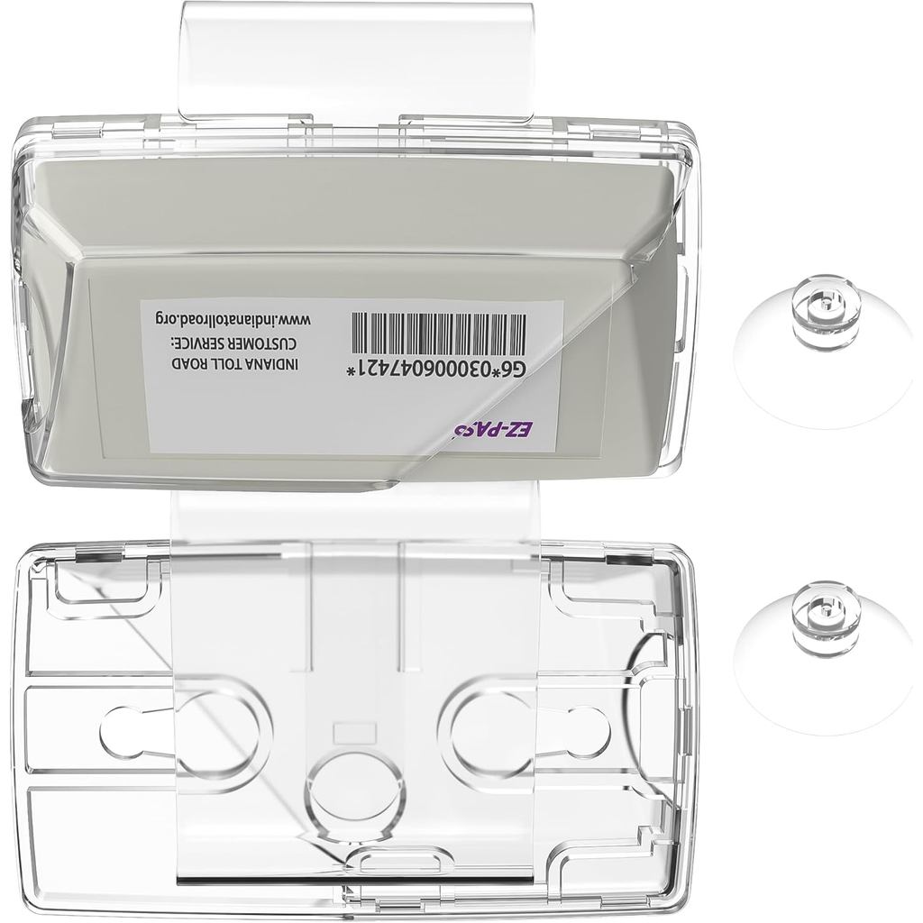 2024 อัพเกรด EZ-Pass Holder - แรงดูดสําหรับกระจกหน้ารถ, สําหรับบังแดด - Secure iPass Transponder Hol