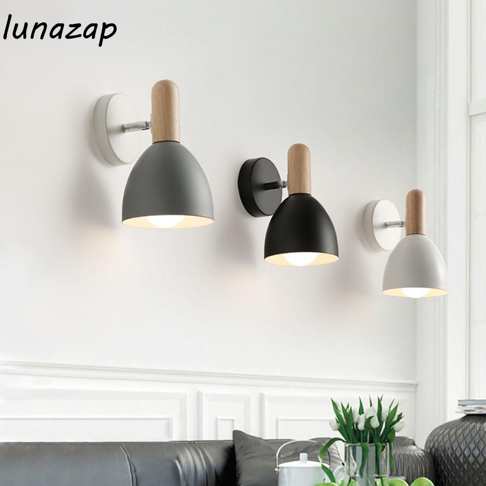 Lunazap โคมไฟติดผนัง LED ข้างเตียงภายในภายนอกสําหรับห้องนอน Nordic Vintage Sconce