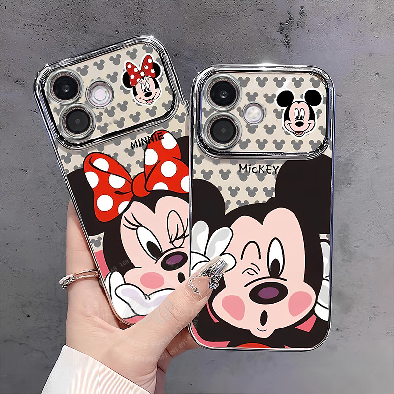 เคส OPPO A5 Pro 5G เคส OPPO A3X เคสน่ารักการ์ตูนนิกกี้ มินนี่ เมาส์อีโมจิตลกเคสกันกระแทกซิลิโคนเคลือบนุ่ม สำหรับผู้หญิง นักเรียน