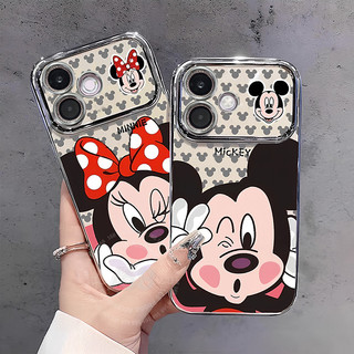 เคส OPPO A5 Pro 5G เคส OPPO A3X เคสน่ารักการ์ตูนนิกกี้ มินนี่ เมาส์อีโมจิตลกเคสกันกระแทกซิลิโคนเคลือบนุ่ม สำหรับผู้หญิง นักเรียน