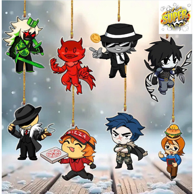 พวงกุญแจสั่งทํา FORSAKEN - GLITTER - เครื่องประดับ: Chance, Elliot, Two Time, Guest 1337, 007n7, Coo