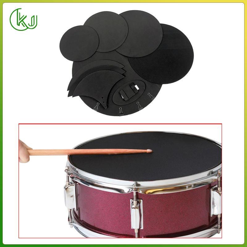 [Wishshopeelxl] Drum Pad Practice Set Silicone Mute Pads Dampening Muffler for Battle Bass Drum Cymb