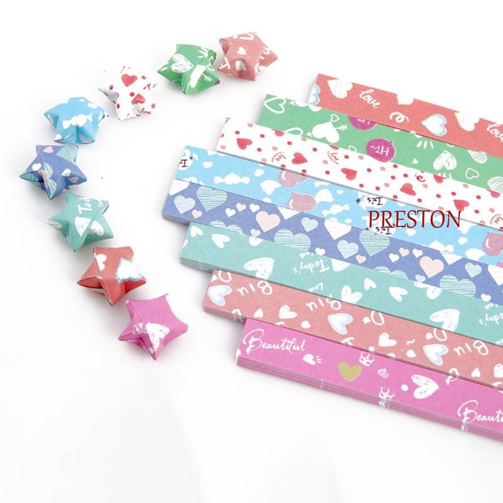 PRESTON Diy ศิลปะมือทํารูปแบบที่เรียบง่ายศิลปะหัตถกรรมของขวัญศิลปะหัตถกรรมอุปกรณ์แถบ Origami Star Lu