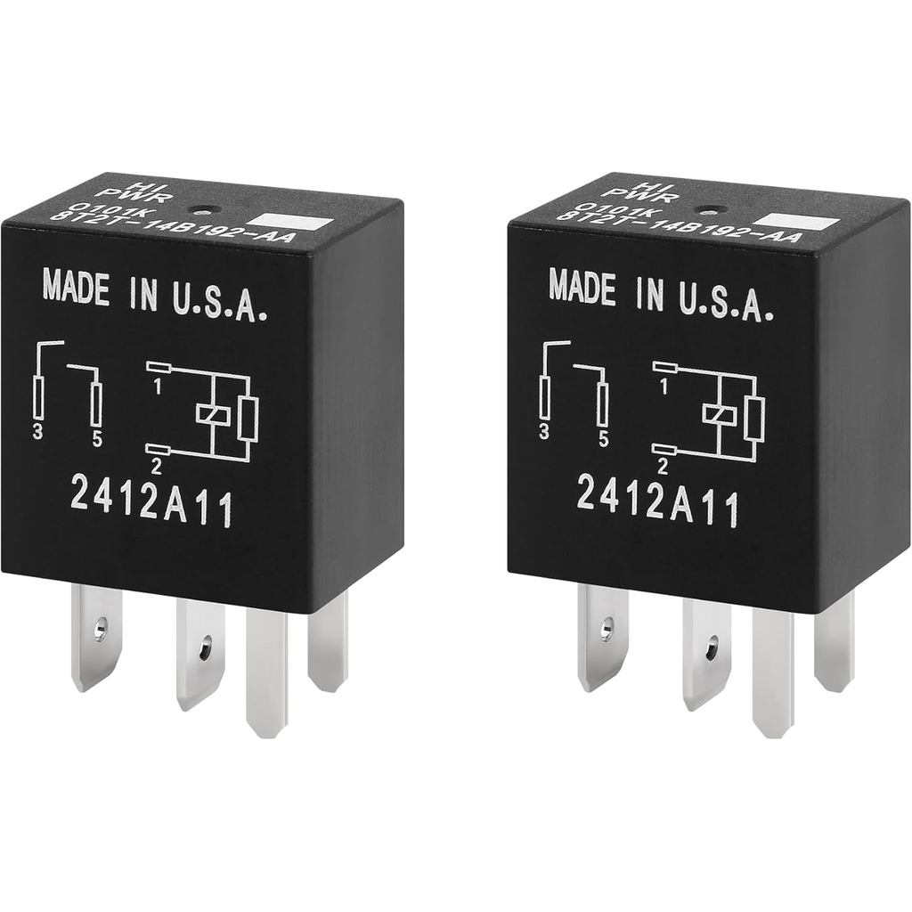 2PCS รีเลย์เปลี่ยน OEM # 8T2T-14B192-AA,อเนกประสงค์ 4 ขารีเลย์รีเลย์รีเลย์รถยนต์สําหรับรถยนต์ใช้งานร