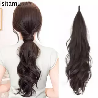 วิกผมหางม้า ISITAFT Wave ขนาดยืดหยุ่นและยาวถึง 24 นิ้ว ม้วนได้ง่ายตามสไตล์ธรรมชาติสำหรับผู้หญิง