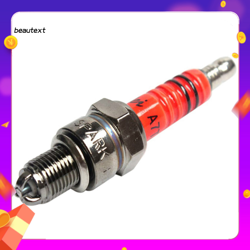 Beautext 1 PC Spark Plug A7TC A7TJC 3 Electrode GY6 50cc-125cc Moped สกู๊ตเตอร์ ATV Quads