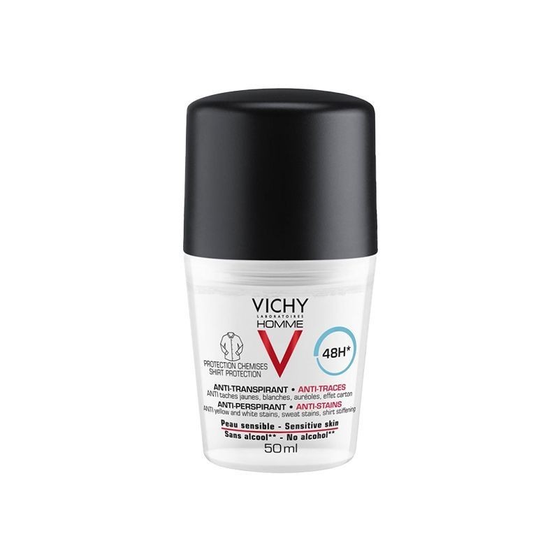 Vichy Vichy Men 48H Long-Lasting Roll-On Antiperspirant Lotion 50ml ภาษีรวมผมตรง 03.22