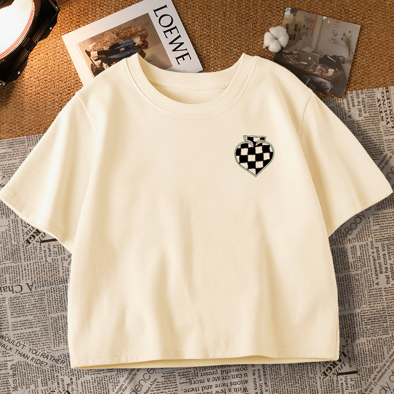 CODACE ยี่ห้อใหม่แขนสั้นเสื้อยืดเกาหลีพิมพ์ผู้หญิง Baggy คอรอบคอหลวมเซ็กซี่ Navel TopsKorea LT1G