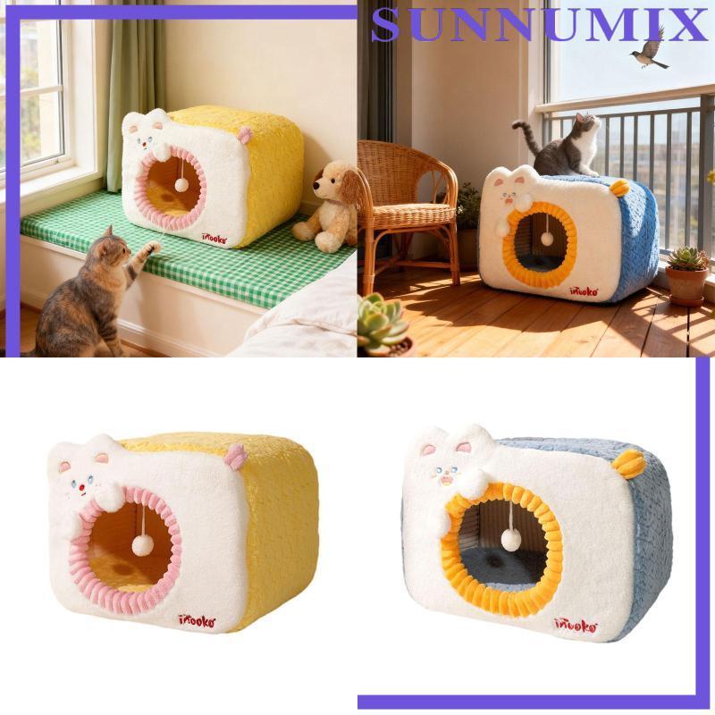 [Sunnimix] Cat House Cat Bed Tent Pets Bed Cave Warm Cat Kennel Bed for Cat Dogs Puppy Bunny