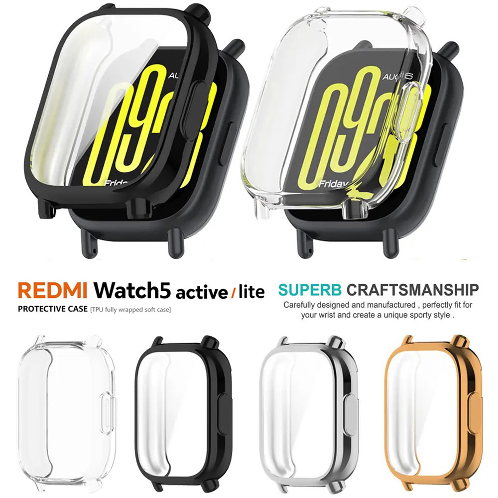 กระจกนิรภัย + PC สําหรับ Xiaomi Redmi นาฬิกา 5 Active/Lite Soft TPU ป้องกันหน้าจอนาฬิกาสําหรับ Redmi นาฬิกา 5 Lite ราคา ถูกที่สุด ดีลบีเคเค แกลเลอรีภาพที่ 6