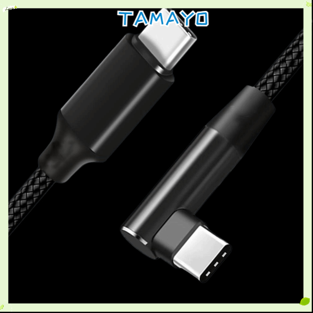 สาย TAMAYO, สายเคเบิลข้อมูล 1/2/ 60W, ไนลอนถัก 90 องศามุม Type C ถึง Type C Fast Charging Charger Wi
