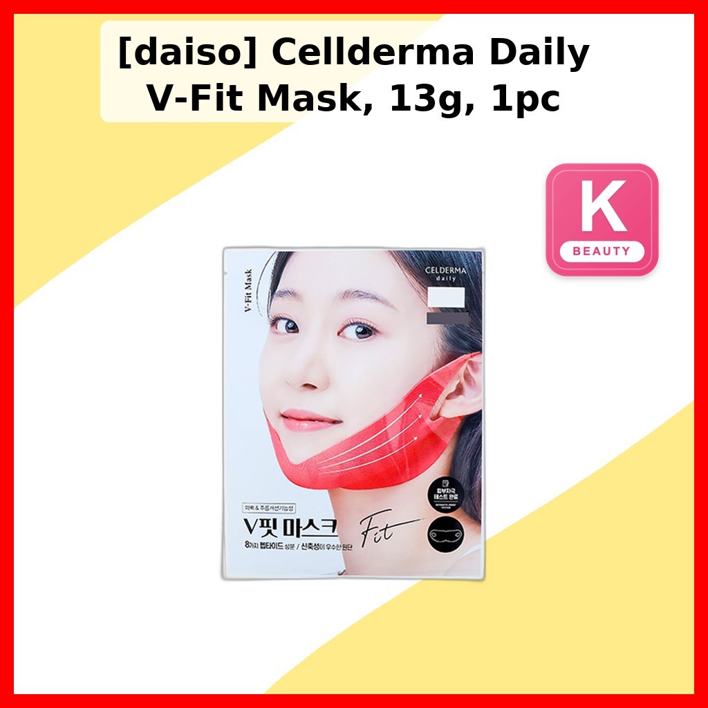 [daiso] Cellderma Daily V-Fit Mask, 13g, 1pc / Korean V-Fit Mask / Contouring Sheet / ของแท้ 100% โด
