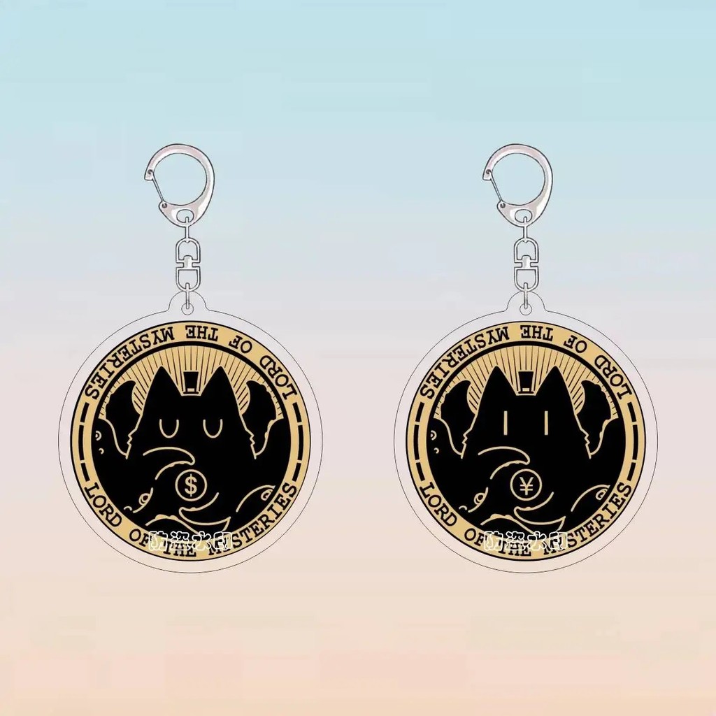 พวงกุญแจ Lord of Mysteries รูปทรงเหรียญทอง Klein Moretti Anime Acrylic backpack ตกแต่งเป็นของขวัญ